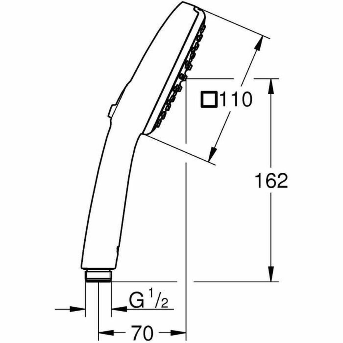 Alcachofa de Ducha Grohe Negro Negro mate Silicona